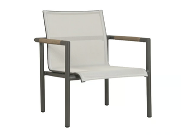 BASTINGAGE - Garden stackable aluminium easy chair with armrests by Les Jardins® - view 2